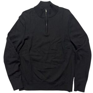 Banana Republic Merino Wool BlackQuarter Zip Pullover Sweatshirt